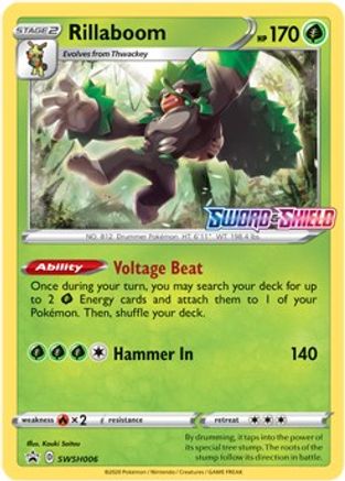 Rillaboom (Prerelease) (SWSH006/307) [SWSH Sword & Shield Promo Cards] Holofoil - Promo