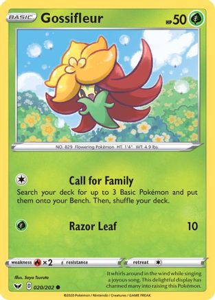 Gossifleur (020/202) [SWSH01 Sword & Shield Base Set] Reverse Holofoil - Common