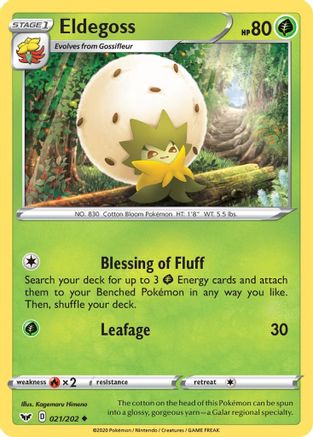 Eldegoss (021/202) [SWSH01 Sword & Shield Base Set] - Uncommon