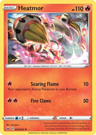 Heatmor (026/202) [SWSH01 Sword & Shield Base Set] Reverse Holofoil - Uncommon