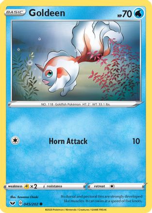 Goldeen (045/202) [SWSH01 Sword & Shield Base Set] Reverse Holofoil - Common