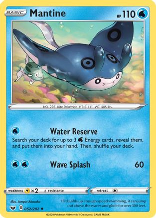 Mantine (052/202) [SWSH01 Sword & Shield Base Set] - Uncommon