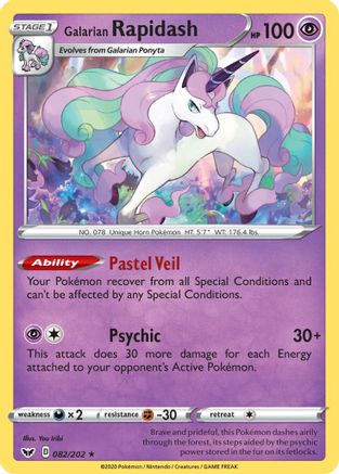 Galarian Rapidash (082/202) [SWSH01 Sword & Shield Base Set] - Rare
