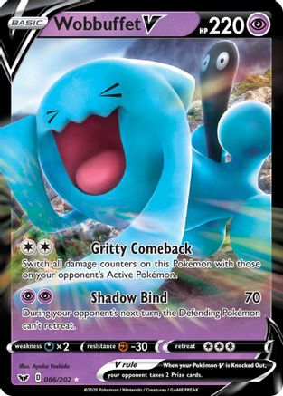 Wobbuffet V (086/202) [SWSH01 Sword & Shield Base Set] Holofoil - Ultra Rare