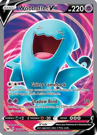 Wobbuffet V (Full Art) (191/202) [SWSH01 Sword & Shield Base Set] Holofoil - Ultra Rare