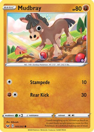 Mudbray (105/202) [SWSH01 Sword & Shield Base Set] - Common