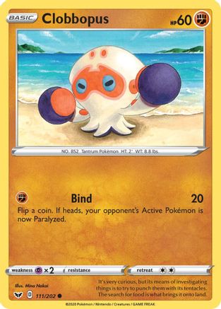 Clobbopus (111/202) [SWSH01 Sword & Shield Base Set] Reverse Holofoil - Common