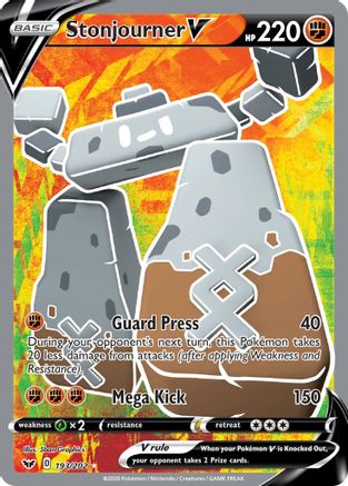 Stonjourner V (Full Art) (193/202) [SWSH01 Sword & Shield Base Set] Holofoil - Ultra Rare