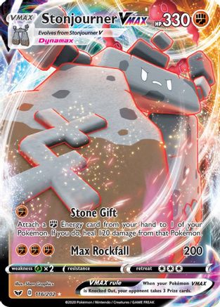 Stonjourner VMAX (116/202) [SWSH01 Sword & Shield Base Set] Holofoil - Ultra Rare