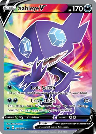 Sableye V (Full Art) (194/202) [SWSH01 Sword & Shield Base Set] Holofoil - Ultra Rare