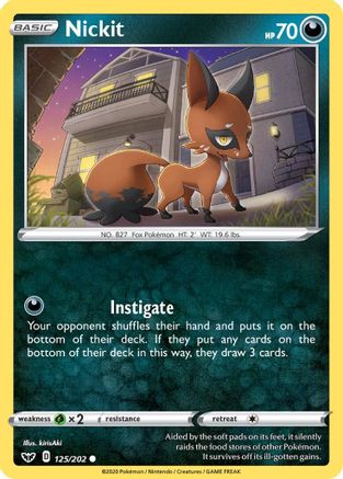 Nickit (125/202) [SWSH01 Sword & Shield Base Set] Reverse Holofoil - Common
