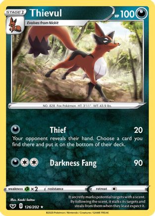 Thievul (126/202) [SWSH01 Sword & Shield Base Set] - Rare