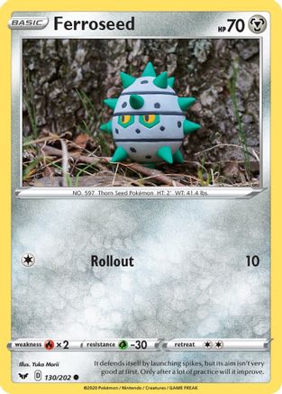 Ferroseed (130/202) [SWSH01 Sword & Shield Base Set] Reverse Holofoil - Common
