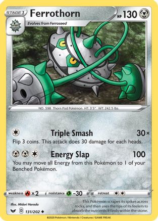 Ferrothorn (131/202) [SWSH01 Sword & Shield Base Set] Reverse Holofoil - Uncommon