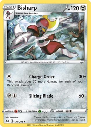 Bisharp (134/202) [SWSH01 Sword & Shield Base Set] - Uncommon