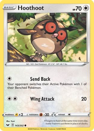 Hoothoot (143/202) [SWSH01 Sword & Shield Base Set] - Common