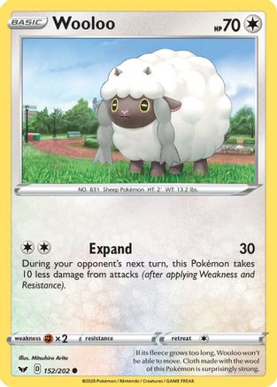 Wooloo (152/202) [SWSH01 Sword & Shield Base Set] Reverse Holofoil - Common