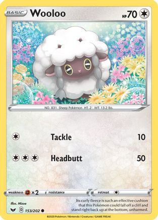 Wooloo (153/202) [SWSH01 Sword & Shield Base Set] - Common