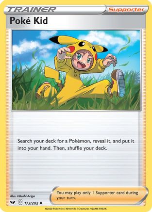 Poke Kid (173/202) [SWSH01 Sword & Shield Base Set] Reverse Holofoil - Uncommon