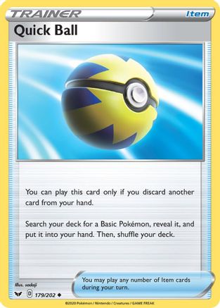 Quick Ball (179/202) [SWSH01 Sword & Shield Base Set] - Uncommon
