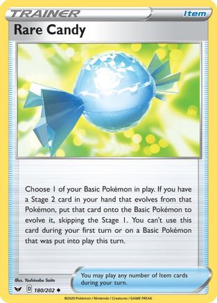 Rare Candy (180/202) [SWSH01 Sword & Shield Base Set] Reverse Holofoil - Uncommon