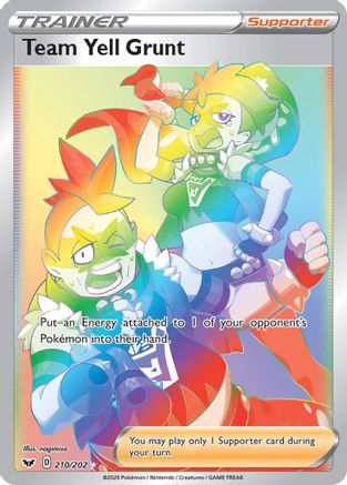 Team Yell Grunt (Secret) (210/202) [SWSH01 Sword & Shield Base Set] Holofoil - Secret Rare