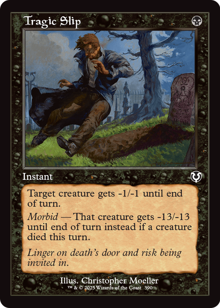 Tragic Slip (Retro Frame) (INR-390) [Innistrad Remastered] Foil