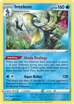 Inteleon (058/202) [Deck Exclusives] - Rare