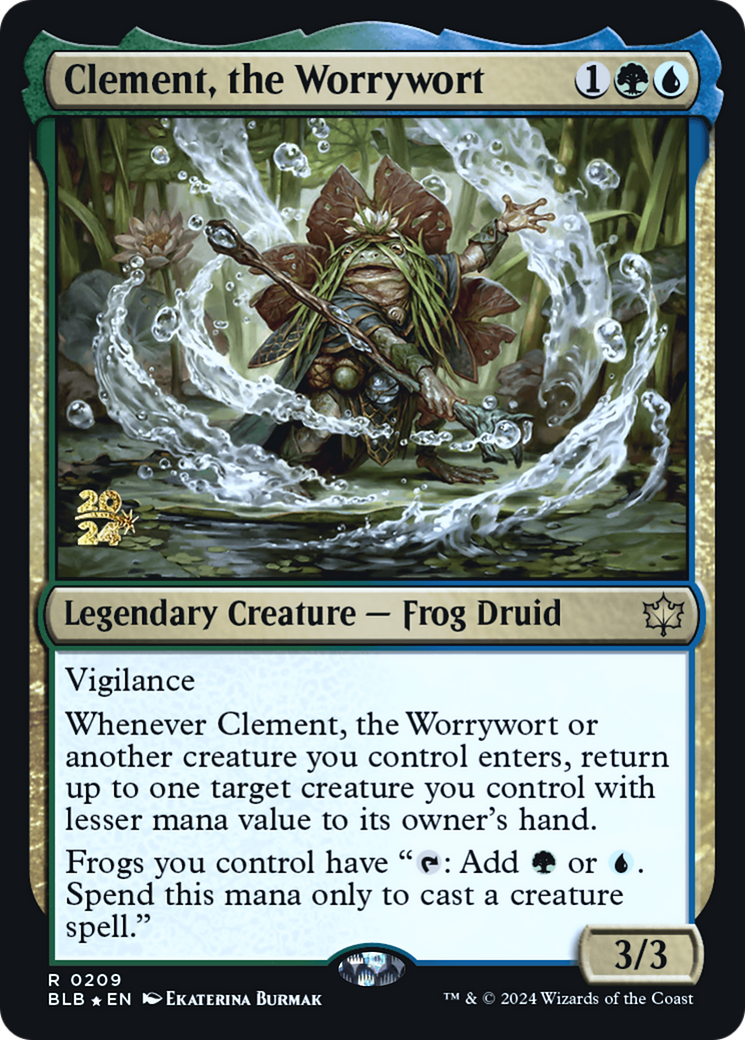 Clement, the Worrywort (PRE-209) [Bloomburrow Promos] Foil