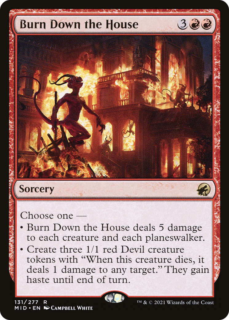Burn Down the House (MID-131) [Innistrad: Midnight Hunt] Foil