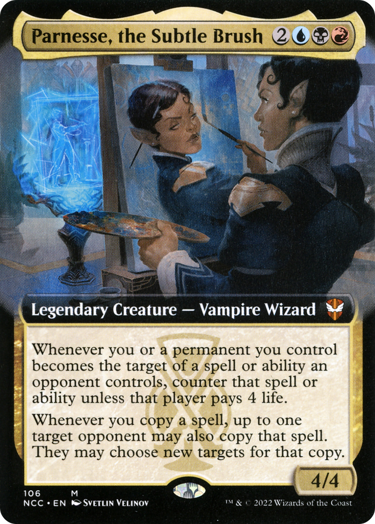 Parnesse, the Subtle Brush (Extended Art) (NCC-106) [New Capenna Commander] Foil