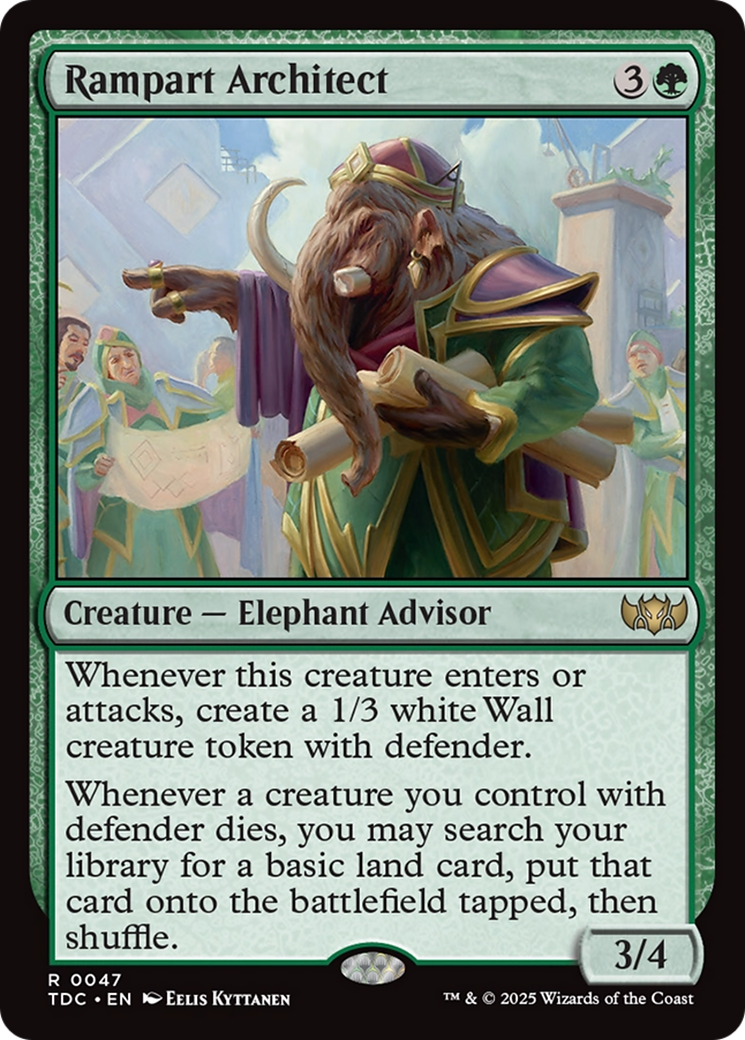 Rampart Architect (TDC-047) [Commander: Tarkir: Dragonstorm]