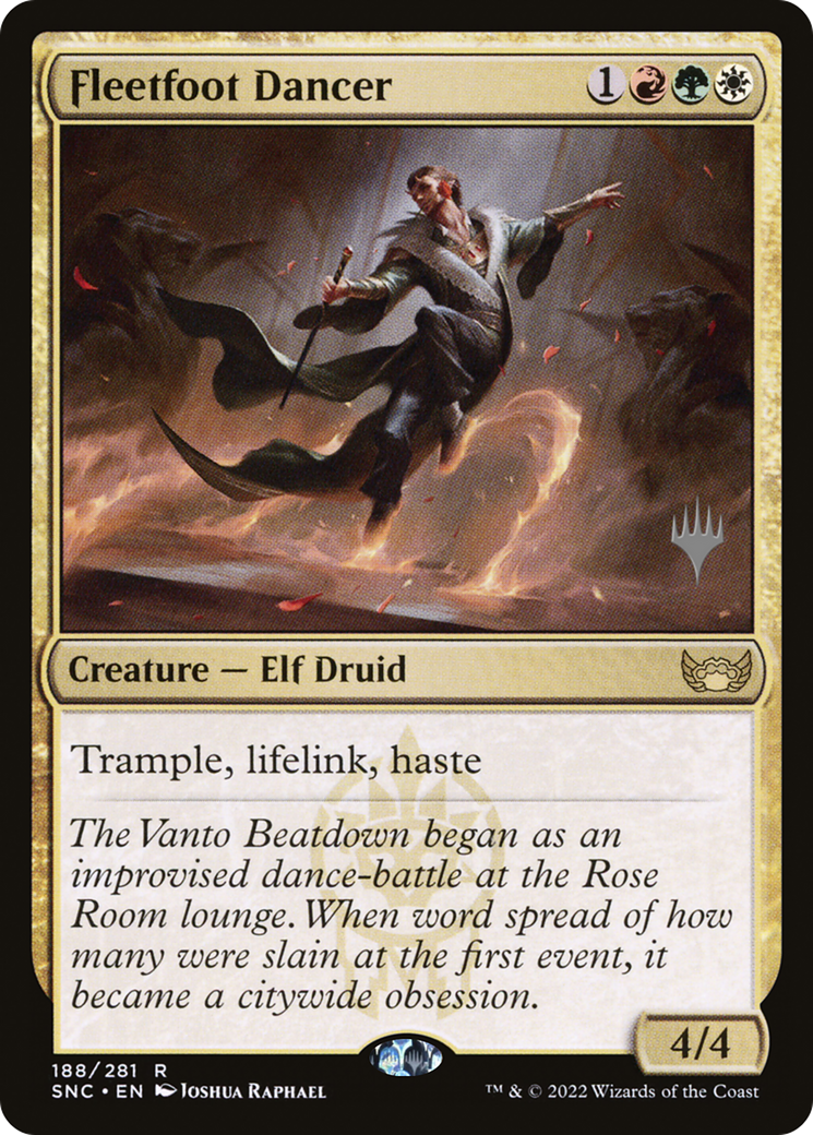 Fleetfoot Dancer (PPSNC-188) [Promo Pack: Streets of New Capenna Promos] Foil