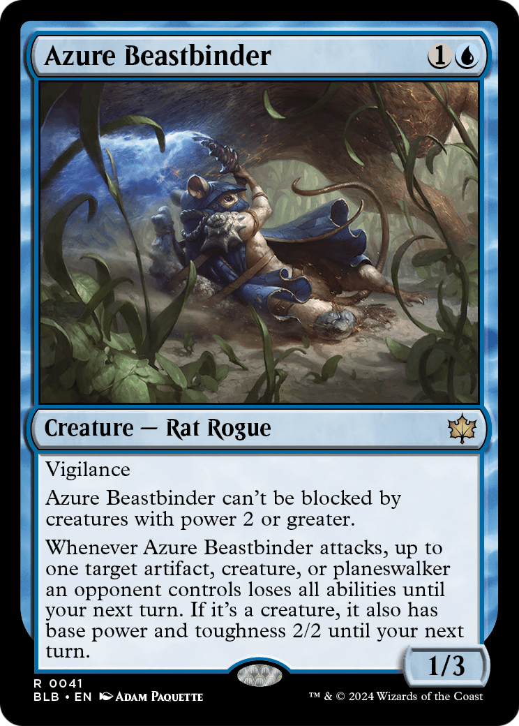 Azure Beastbinder (BLB-041) [Bloomburrow] Foil