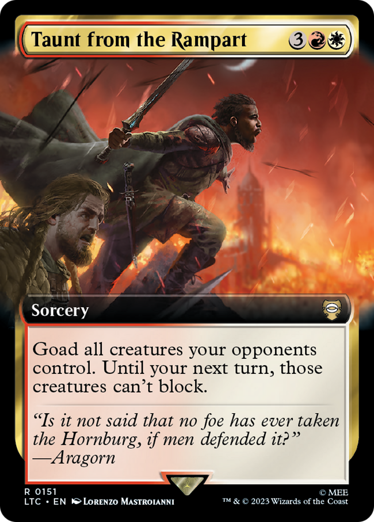 Taunt from the Rampart (Extended Art) (LTC-151) [Tales of Middle-earth Commander] Foil