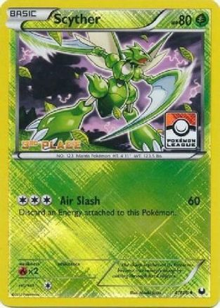 Scyther (Pokemon League) [3rd Place] (4/108) [League & Championship Cards] Reverse Holofoil - Promo