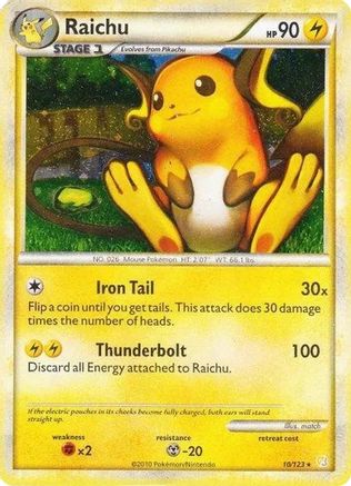 Raichu (Cracked Ice Holo) (10/123) [Deck Exclusives] Holofoil - Holo Rare