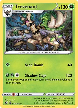 Trevenant (015/192) [SWSH02 Rebel Clash] - Rare