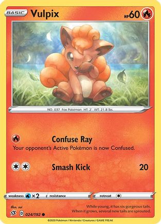 Vulpix (024/192) [SWSH02 Rebel Clash] Reverse Holofoil - Common