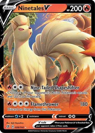 Ninetales V (026/192) [SWSH02 Rebel Clash] Holofoil - Ultra Rare