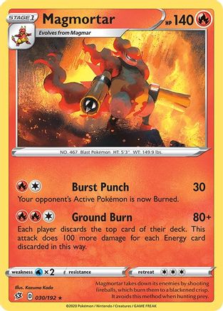Magmortar (030/192) [SWSH02 Rebel Clash] Reverse Holofoil - Rare