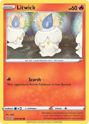 Litwick (031/192) [SWSH02 Rebel Clash] Reverse Holofoil - Common