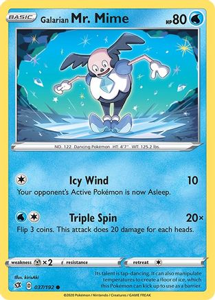 Galarian Mr. Mime (037/192) [SWSH02 Rebel Clash] Reverse Holofoil - Common