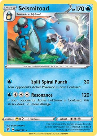 Seismitoad (046/192) [SWSH02 Rebel Clash] Reverse Holofoil - Rare