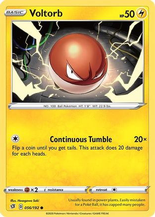 Voltorb (056/192) [SWSH02 Rebel Clash] Reverse Holofoil - Common