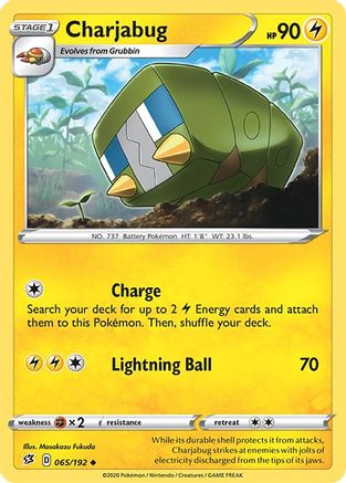 Charjabug (065/192) [SWSH02 Rebel Clash] Reverse Holofoil - Uncommon