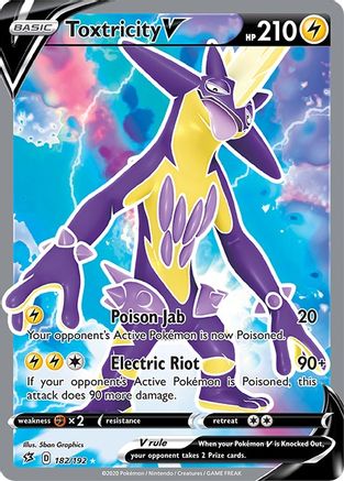 Toxtricity V (Full Art) (182/192) [SWSH02 Rebel Clash] Holofoil - Ultra Rare