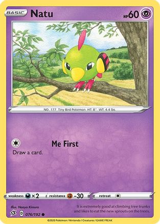Natu (076/192) [SWSH02 Rebel Clash] Reverse Holofoil - Common