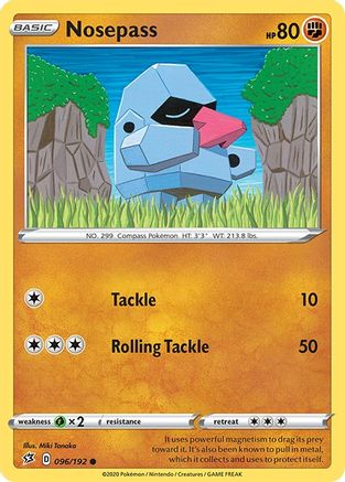 Nosepass (96/192) [SWSH02 Rebel Clash] Reverse Holofoil - Common