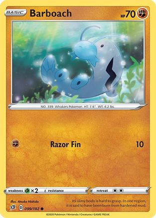 Barboach (99/192) [SWSH02 Rebel Clash] Reverse Holofoil - Common